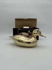 Large Solid Brass Duck Great Door Stop Display Piece 2 Pounds 70   s New Old Stock