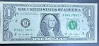 Duplicate B Star Note One Dollar Bill B04117803  Series 2013 B Error Note Fw