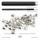 Craftmemore Pyramid Rivet Setter Kit  7 Mm Setter  20 Silver Rivets