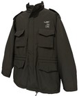 Rothco Field Mens Jacket M-65 Shell Black Epaulets Zip Hood Adj Waist Hem M