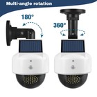Solar Power Dummy Security Camera Fake Led Wall Light Surveillance Cctv Outdoor