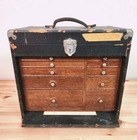 Vintage Dental Burr Holder Lucite Block W Drill Bits Dentist Tool Organizer