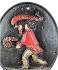 Vtg 11 1 4  Cast Iron Fire Mark Plaque Insurance Fireman  3780 Fire Fighters