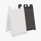 White Signicade Deluxe A-frame  hardware Only  - Heavy-duty Plastic Sandwich Boa