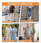 Pair Of Foldable Forearm Crutches For Adults   eva Elbow Support And Non-slip Grip