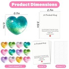 Valentines Pocket Hug Heart With Greeting Cards 12 Pack Little Glowing Heart