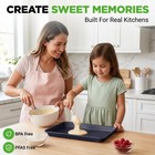 Nutrichef Non-stick Cookie Sheet Baking Pans  2-piece Set  Blue Diamond
