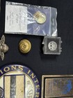 57 Piece Group Lot Of Military  Bsa  Texas  Political  Etc  Pins buttons  Etc