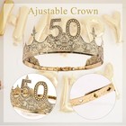 50th Birthday Decorations - King Crown And Sash  Party Favors For Men 50th