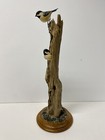 Miniature Carved Bird Figurine - Chickadees By Mark Belanger  Signed  Dated 1998
