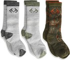 Realtree Boys Youth Ultra-dri Merino Wool Comfy Boot Socks Gift Box 3 Pair