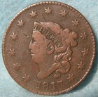 1817 Coronet Head Large Cent   Old Us Coin  672