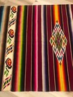 Rare Antique   Mexican Saltillo Serape Weaving   1920 s   76  X 45  Beautiful   