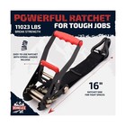 Vehiclex Axle Tie Down Combo Straps With Double J-hooks - Heavy Duty 4pk  2     