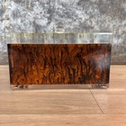 Vintage Mid Century Modern Mcm Italian  Lucite Large Box W  Lid 10   x10    Heavy