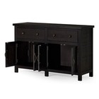 Maven Lane Felix Rustic Wooden Sideboard In Weathered Black Finish