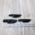 3 Small Obsidian Ornamental Knife Blades   8947 Mountain Man Knife