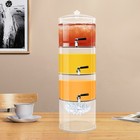 3-tier Clear Acrylic Beverage Dispenser With 3 Faucets  4l Each Tier