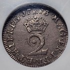 Silver 1713 Great Britain Maundy 2 Pence Queen Anne   Ngc Xf45