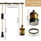16 7ft Pendant Light Cord Kit  Brass Hanging Lights With Plug In Cord  E26 E2   