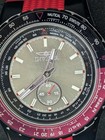 Invicta Men s Watch Aviator Quartz Black Case Gunmetal Dial Silicone Strap 49302