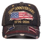 250th Anniversary Commemorative Embroidered Hat Vintage Distressed Baseball Cap 