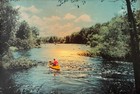Helmscene Style Lighted Picture - Canoeist In Rapids