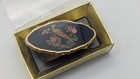 Vintage Stratton Enamel Lipstick Case W  Mirror - Pheasant And Flowers Nice