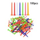 100pcs Multi Color 70mm Plastic Golf Ball Tees Outdoor Sports Cupped Shape Tees