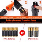 Battery Powered Electric Fuel Transfer Siphon Pump Gas Oil Water Liquid 2 4 Gpm