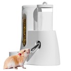 Hamster Water Dispenser Automatic Feeder Cage Water Bottle 2 In 1 No Drip