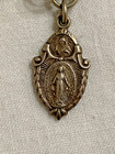 Antique vintage Sterling  Silver Religious Saint Mary Jesus Rose Chaplet Rosary