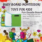 Kids Toddler Travel Busy Board Educational Sensory Activity Montessori Toy Gift