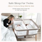 Delta Children Bondi Beechwood Twin Bassinet With Pureair Breathable Mesh Sheet