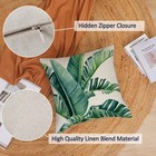 Set Of 4 Green Plants Decorative Throw Pillow Covers 18x18 Inch Summer Decora   