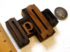 4 Vintage Mixed Font Letterpress Wood Type Q s  Quite Nice 