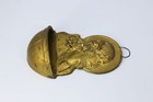 Vintage Holy Water Wall Font France Jesus Christ C1920s Gold Metal Home Blessing