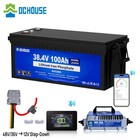 36v 100ah Golf Cart Lithium Battery Bluetooth Trolling Motor Rv With 25a Charger
