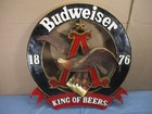 Vtg Budweiser King Of Beers 1876 Anheuser Eagle A Molded 3d Wall Art Bar Sign