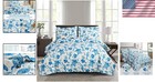 Lightweight Queen Size Ocean Bedspread - Turtle Pattern
