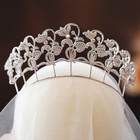 7cm Tall Vine Floral Crystal Wedding Bridal Prom Queen Princess Tiara For Women