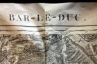 Vintage Bar Le Duc French 1911 Map Black   White 33  X 23 