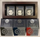 3-coin Set  2025 W P S Silver Eagle  1 Army Marine Navy Privy Pcgs Pr70dcam     