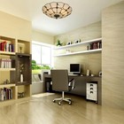 16  Tiffany Style Stained Glass Ceiling Light - Vintage Flush Mount Fixture