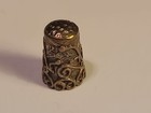 Vintage 925 Sterling Silver Ornate Ivy Leaf Swirl Sewing Thimble Taxco Mexico