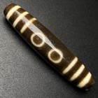 Rare Tibetan Buddhism Agate 5 Eyes Totem Dzi Bead Amulet Necklace Pendant G1999