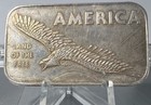 Vintage Art  America  land Of The Free  1 Troy Oz   999 Silver Bar  