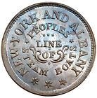  1863  New York Ny-630-bd-1a  r-2  People s Line Civil War Token Transit
