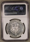1888 A Germany Prussia Silver 5 Mark Uncirculated Ngc Unc Details Polished