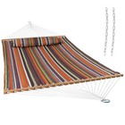Quilted Double Hammock For Outside With Pillow  450 Lb Capacity By Sunnydaze